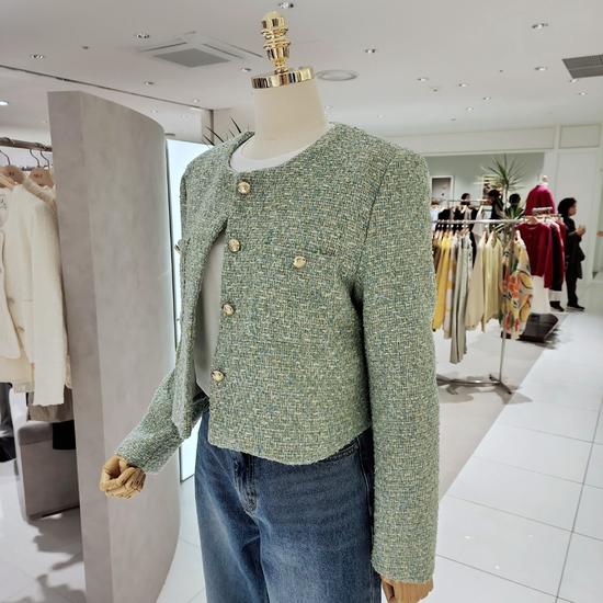 Ab.f.z 2026SS Round Tweed Jacket AZA1ZJ03