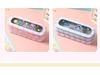 Large Capacity Transparent Cartoon Pencil Case for Girls with Double-Layer Design, Ideal for Elementary School Students