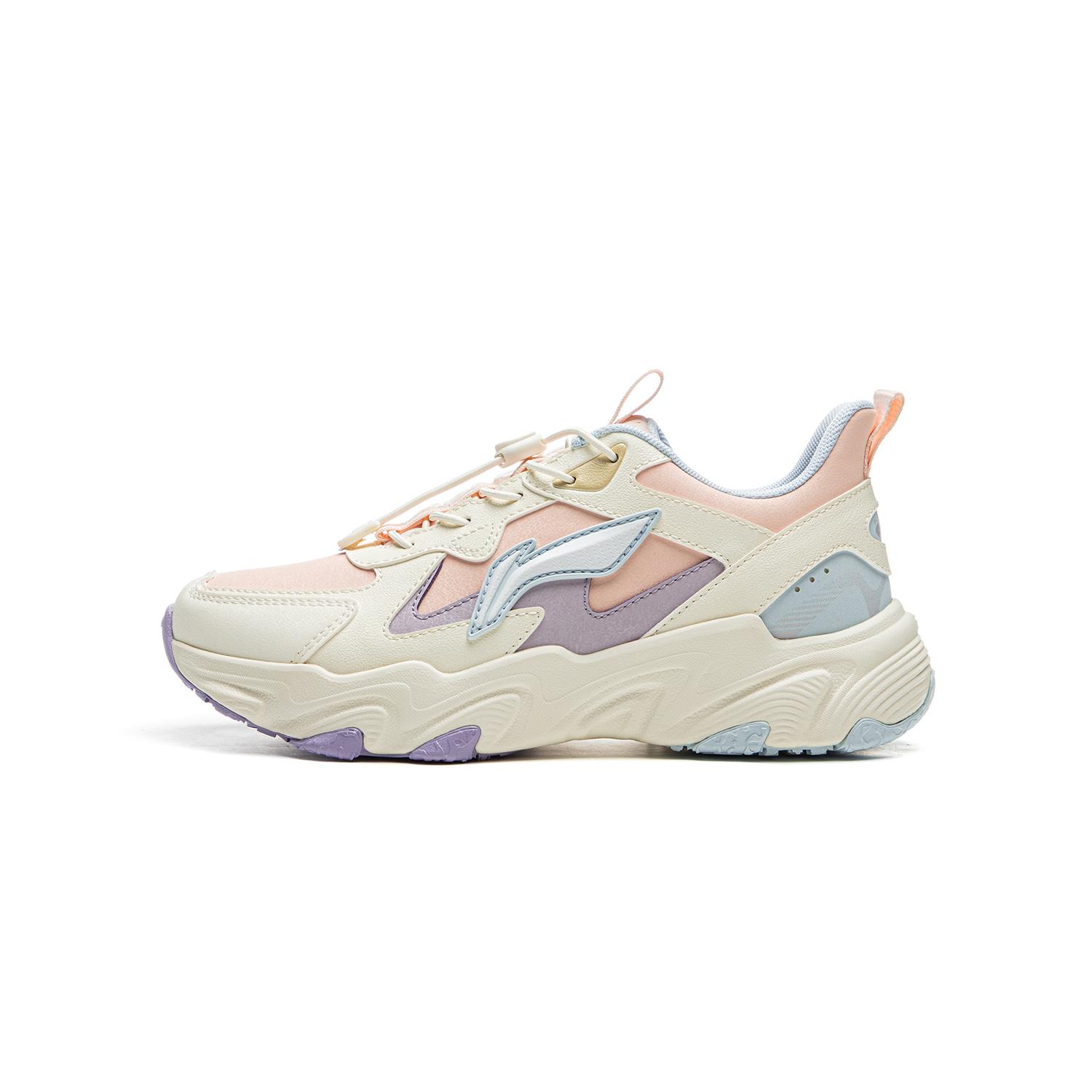 

Li Ning Детская спортивная серия лайфстайл Синтетическая кожа Удобные Модные Нескользящие Износостойкие Низкие Повседневные Кроссовки Детские Повседневные Кроссовки YKCU178-12 35