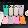 Solid Color Personalized Protective Case for iPhone 17 Pro Max with Large Glass Back Panel