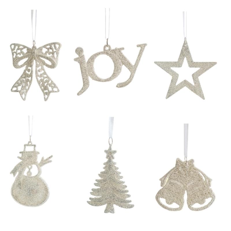 Tree Decoration Sparkling Snowman Star Ornament Lightweight Hanging Crafts For Indoor Christmas Decoration J0MC