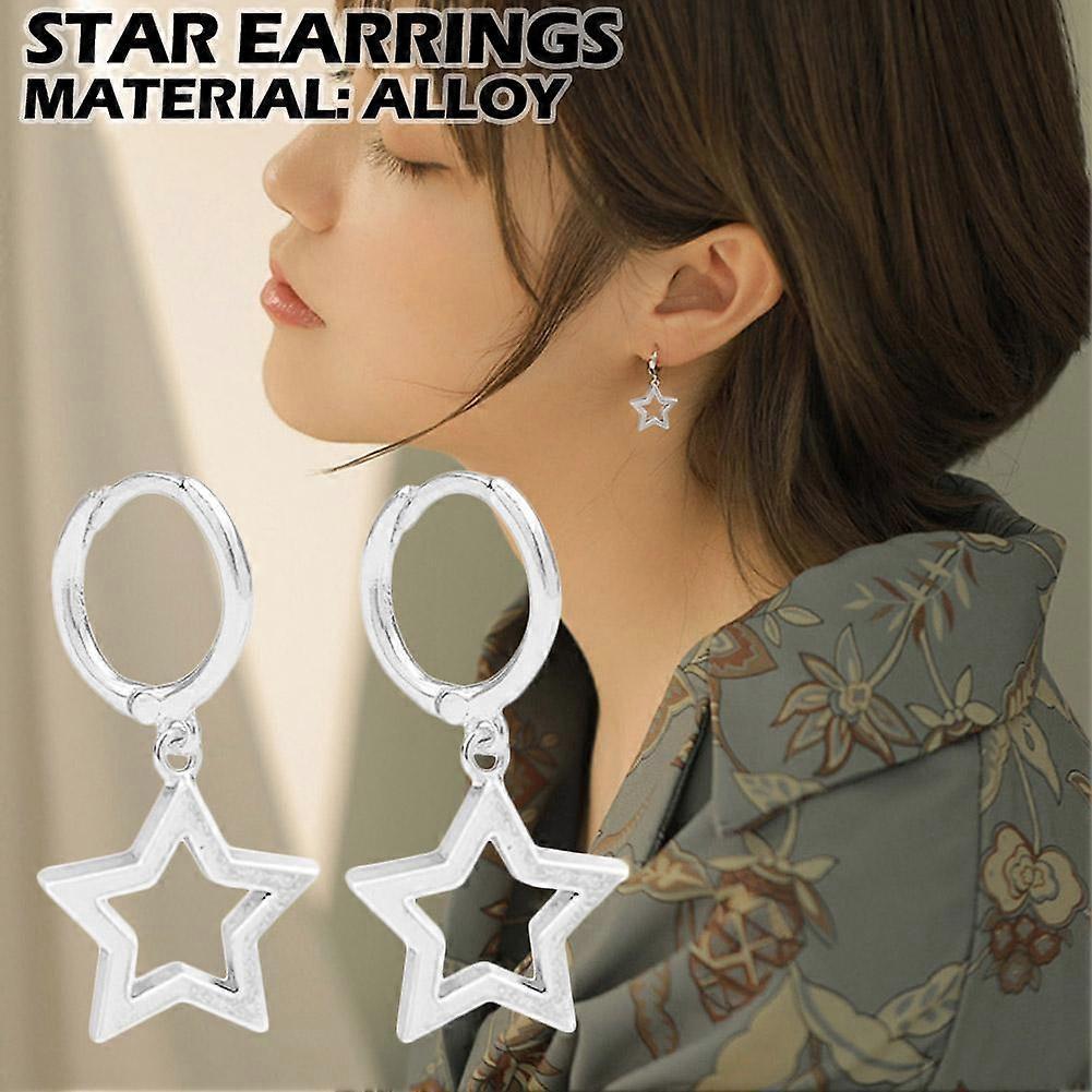 Star Alloy Earrings for Women - Silver Plated, Mini Stud, Holiday Gift