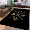 Samurai Spirits Large Carpet for Living Room Creative Retro Oriental Doormat Carpet  Bedroom Home Decor Non-slip Floor Play Mat