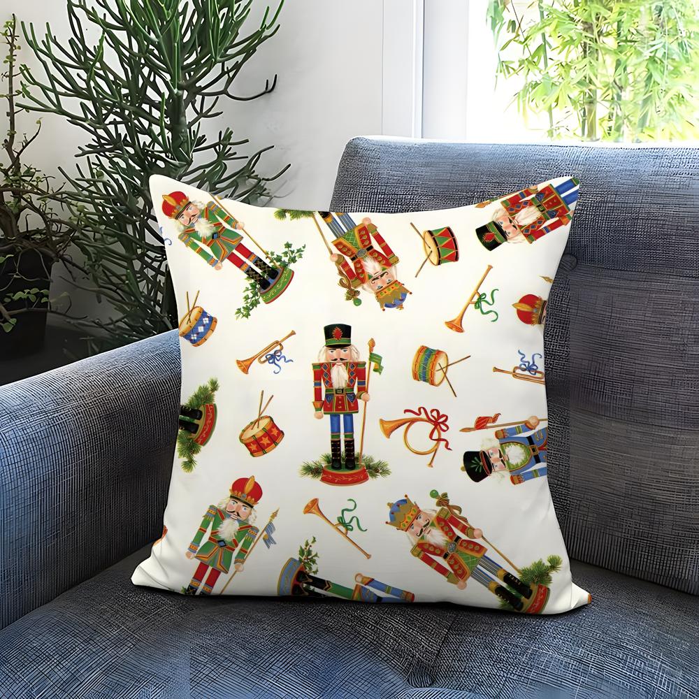 Popular NNutcrackered Cushion Cover Comfortable Reversible Pillow Cover Ideal for Car Sofa Bedroom  Beyond