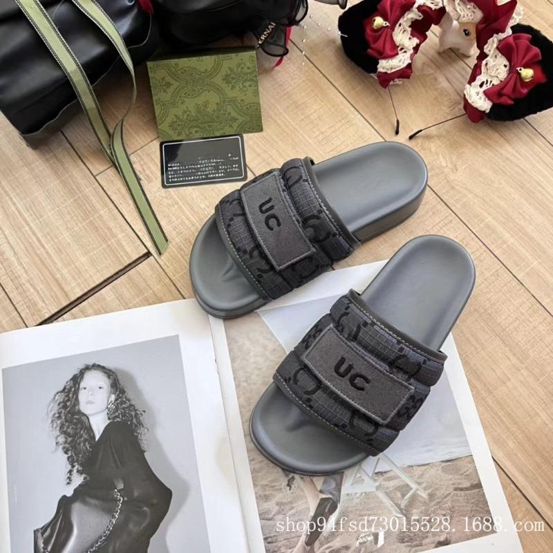 20 New Slippers Women's Summer Wear Thick Bottom Printing Embroidered Letters Large Size Casual Cool Slippers