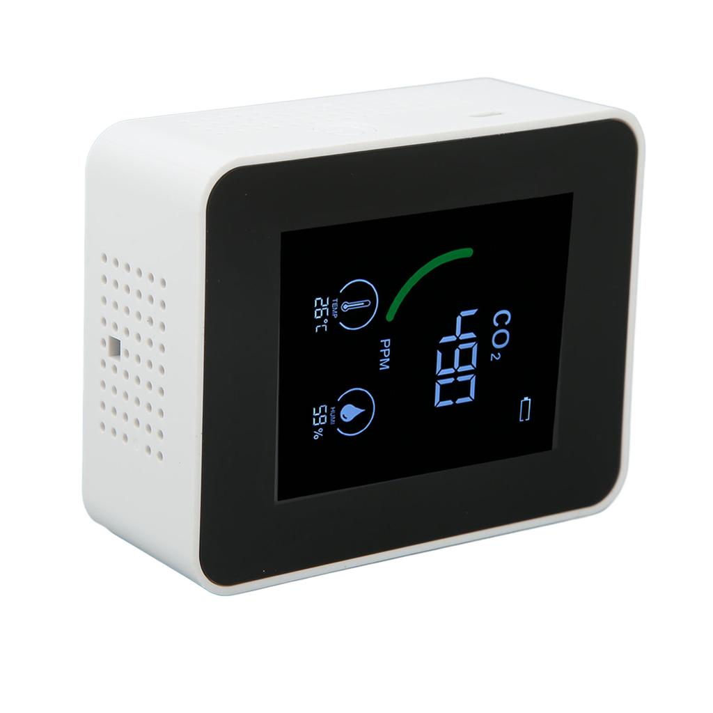 Carbon Dioxide Detector USB Charging TVOC Sensor Semiconductor Air Quality Monitor with Temperature