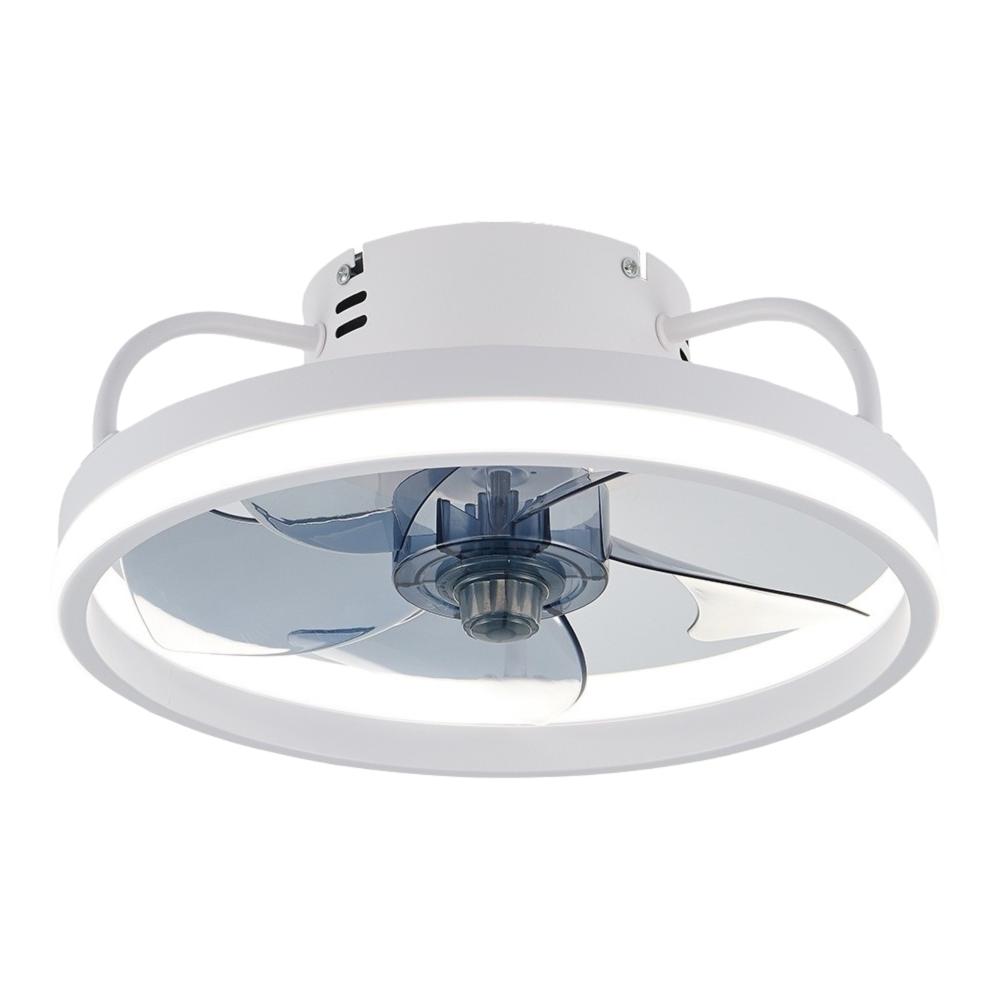Adjustable Two-Way LED Ceiling Fan Remote Control 55W Power Ceiling Fan with Light 2 in 1 Stepless Dimming Smart Ceiling Fan белый