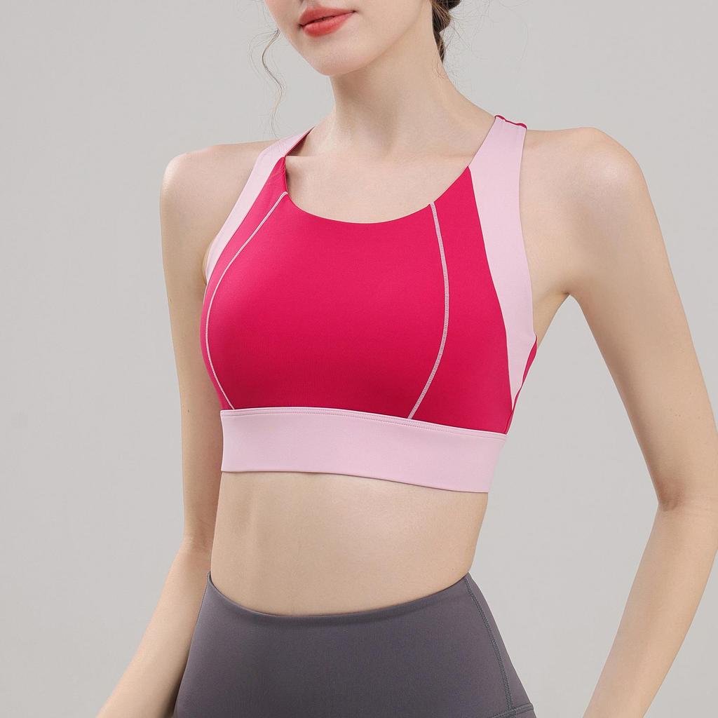 Stoßfester Damen-Sport-BH mit hohem Aufprallschutz - Schnelltrocknend, mit festen Cups, wunderschönes Rückendesign für Yoga, Laufen und Fitness