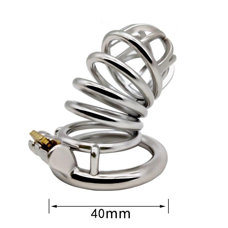 CB Lock for Men Stainless Steel Penis Cage Adult Sex Toy Cock Cage Cockring BDSM  Slave Fetish Scrotum Urethral Chastity