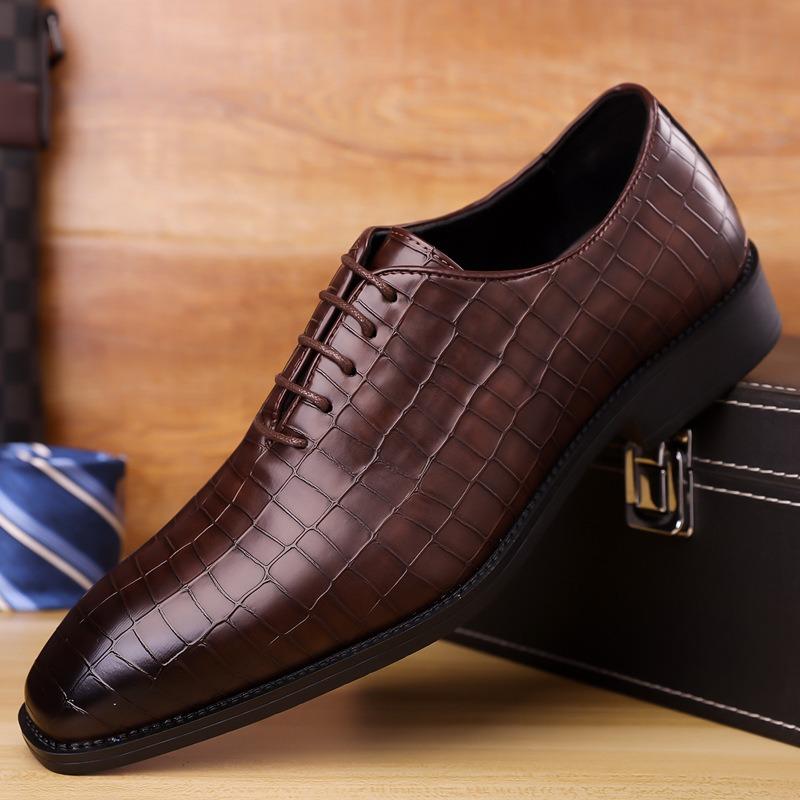 Fashion38-48 Large Size Cow Leather Fashion Brogue Shoes for Men Spring Autumn Designer  Casual Business Men's Dress Shoes
