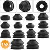Ball Joint Kit 14pcs Universal Rubber Tie Rod End Suspension Steering Ball Joint Boots Dust Protector Cover Steering Accessory Replacement Kit
