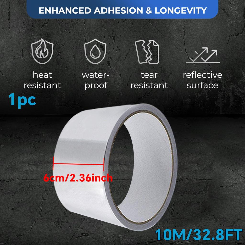 Self Adhesive Aluminum Foil Tape Waterproof Oil Proof and Mold Resistant for Kitchen Bathroom Countertop and Pipe Sealing