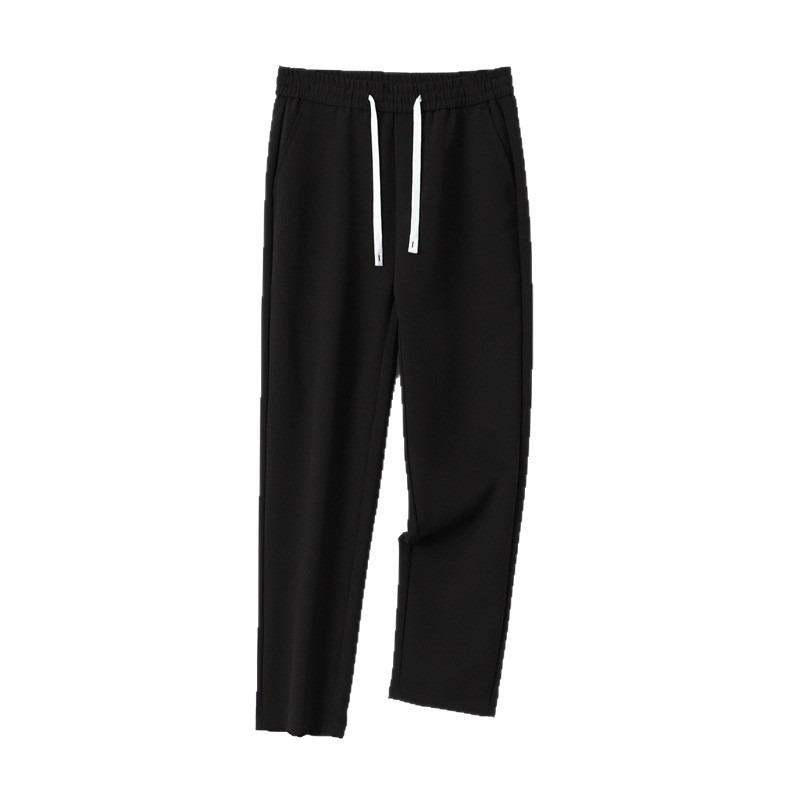 Men's Spring and Autumn New High Waist Straight Pants Trendy Men's Versatile and Skinny Green Wide Leg Casual Pants Men