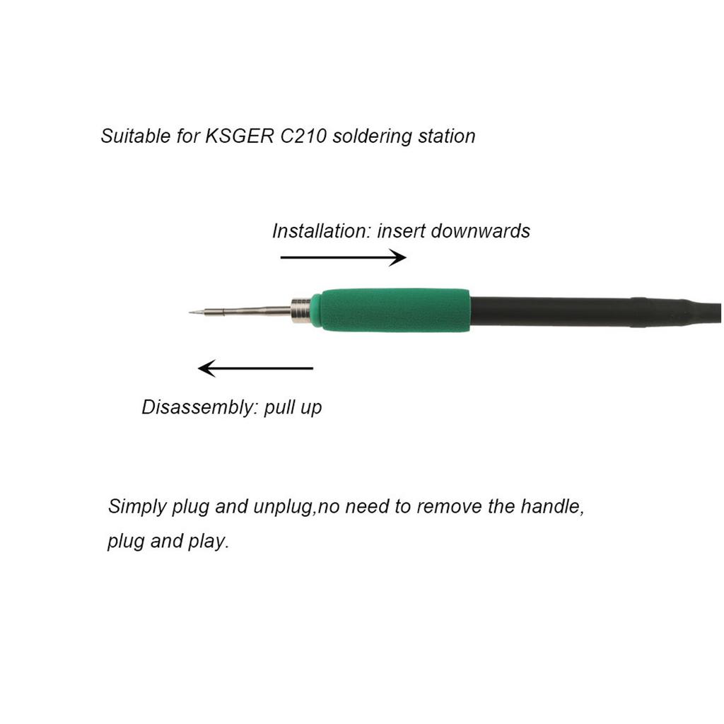 Efficient Soldering Handle Compatible for DWS200 Welding Stations Featuring Rapid Heating for Continuous Work Repairs