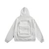 White Gray Three-dimensional Schoolbag Cardigan Sweater Men's Sports Jacket