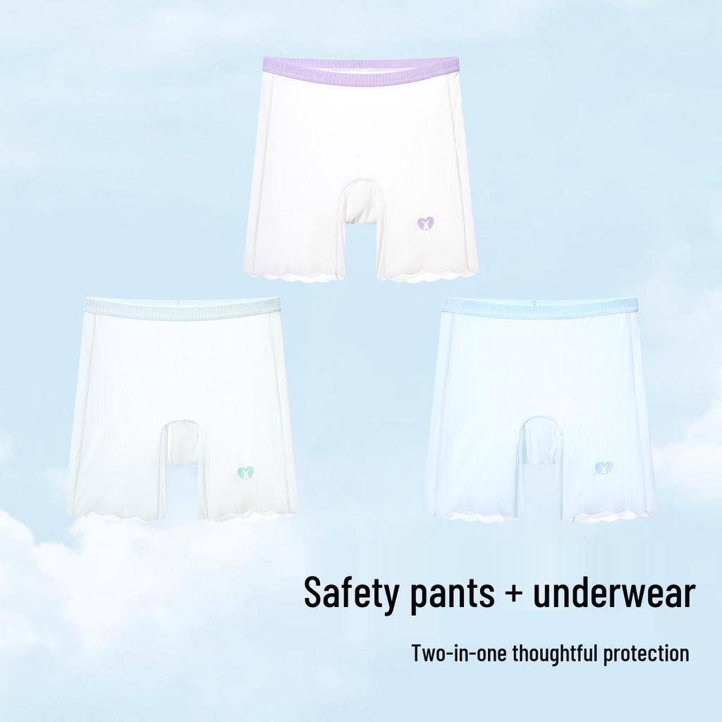 Mädchen Eisseiden Anti-Exposure Boxershorts - Sommer Sicherheitsunterwäsche für Kinder