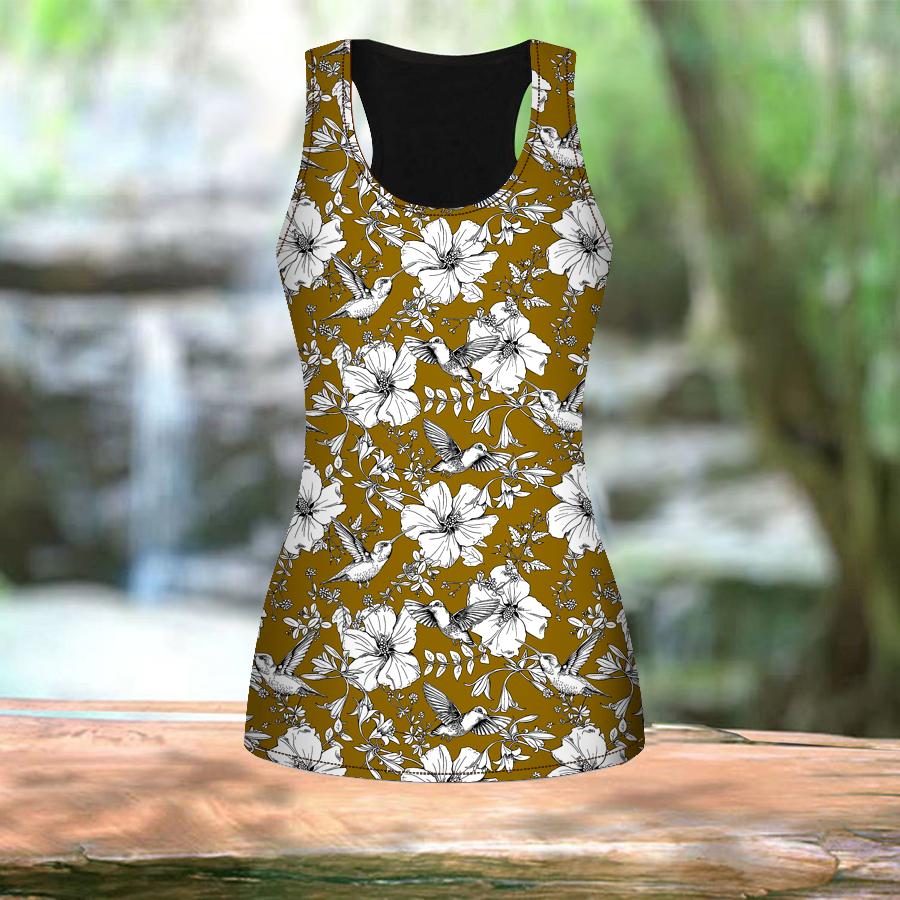 

Женские летние спортивные рубашки с 3D оранжевым цветком и птицей для тренировок в тренажерном зале, йоге, жилеты больших размеров 6XL жёлтый