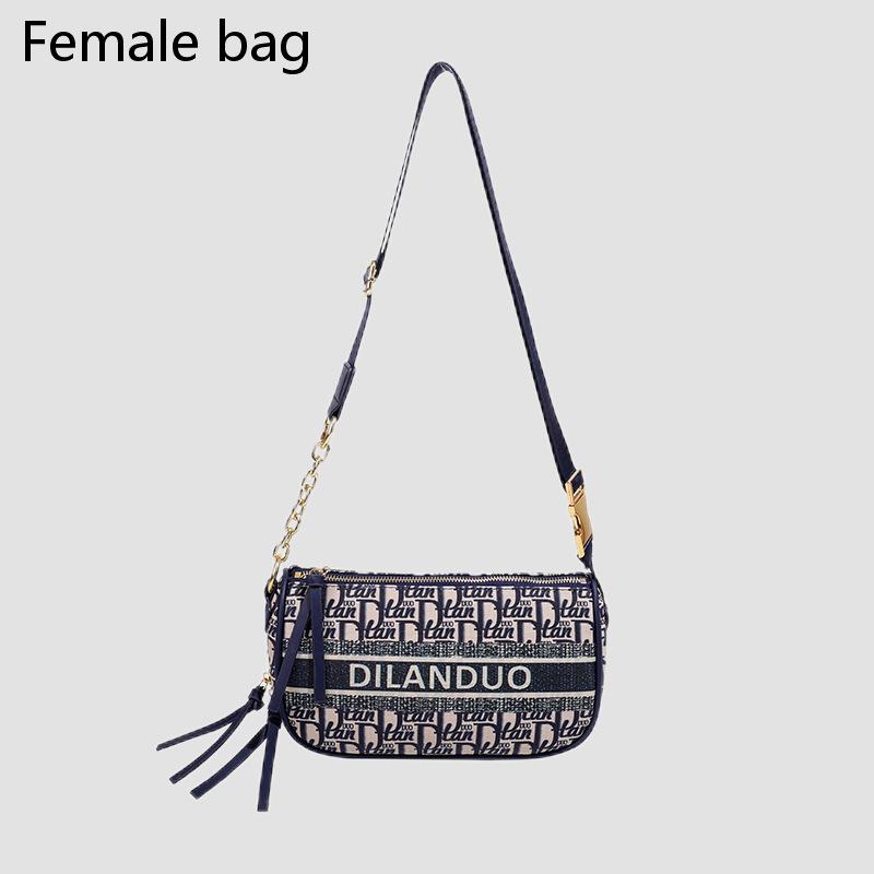

2025 новая сумка-пельмень в стиле легкой роскоши ретро с принтом, женская корейская универсальная наплечная сумка, модная трендовая сумка-мессенджер синий