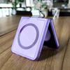 Glitter Transparent Magnetic Ring Holder Case For For Samsung Galaxy Z Flip 6 5 4 3 Wireless Charging Shockproof Cover For Z Flip6