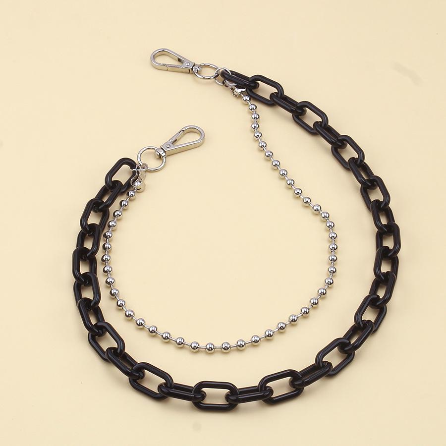 

Съемная зеленая флуоресцентная смоляная цепь: Корейская модная хип-хоп-цепочка на талию/брюки