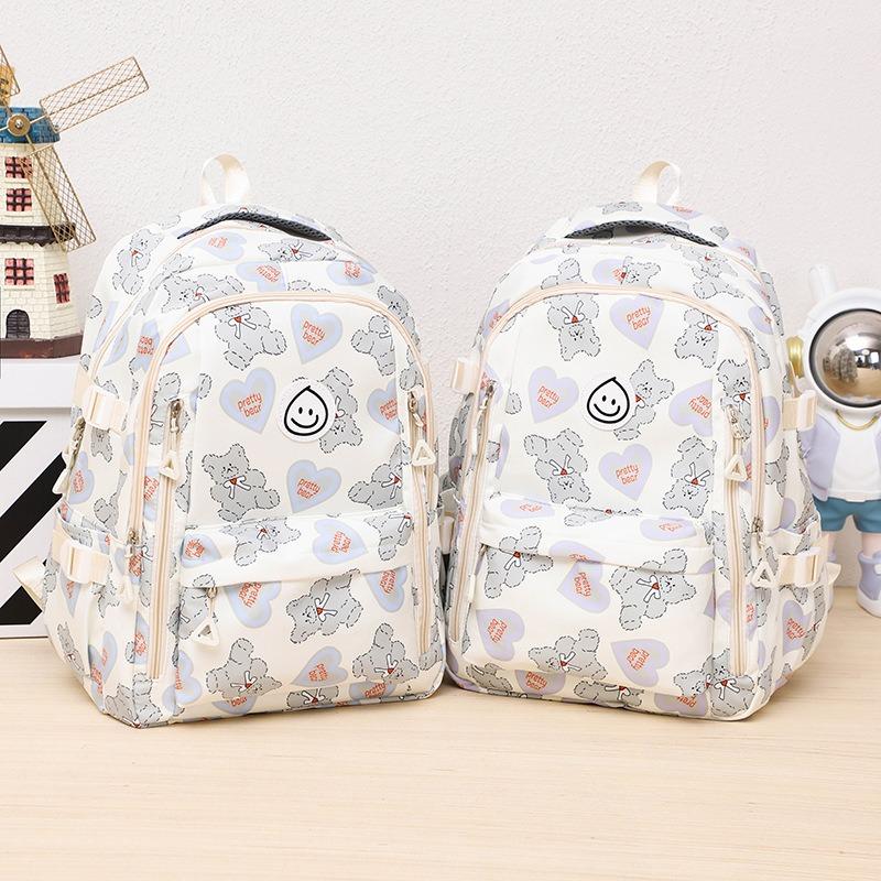 Waterproof simple middle school student large capacity backpack girl cute backpack small fresh backpack