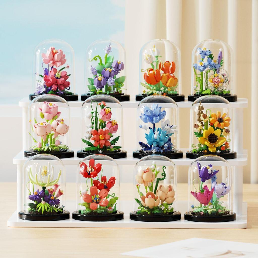 Preserved Lily of the Valley Micro-particle Building Blocks Educational Desktop Ornament Toy