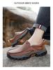 Men's Large Size Casual Leather Driving Shoes for Outdoor and Everyday Wear