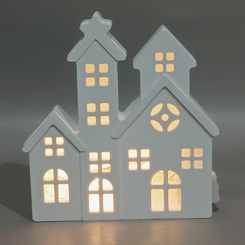 Christmas Silicone Molds Non-Stick Christmas House Table Centerpieces 1 Pair Building Shape Casting Mold For Chocolate Wax