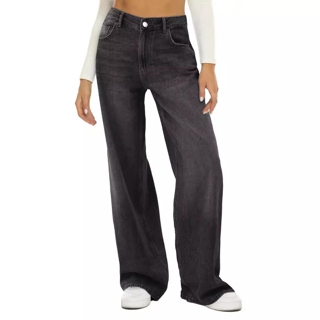 Retro High Waist Loose Jeans