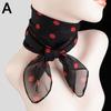 Vierkante Chiffonsjaal Zonbescherming Dunne Sjaals Zachte Wikkelsjaal Polkadot Damesaccessoires