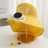 Children's Sun Hat Girls Solar Charging Fan Hat Shawl Bucket Hat Boys Neck Visor