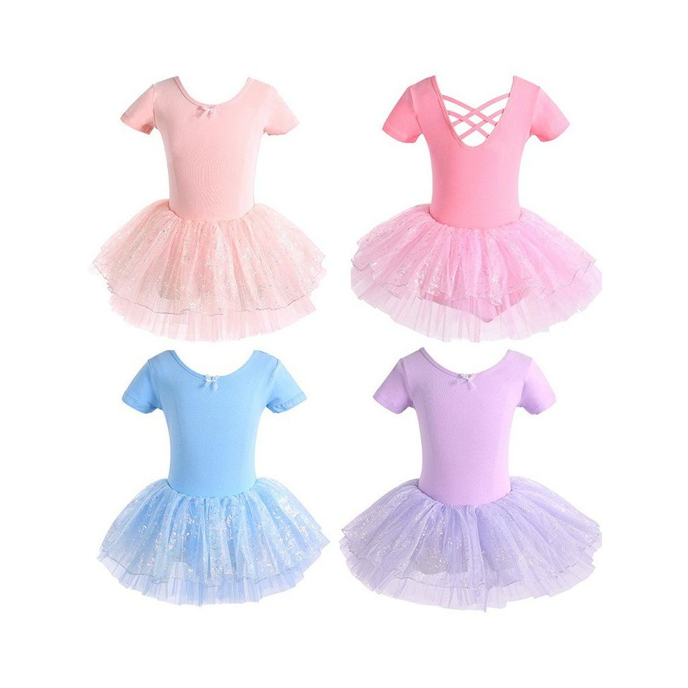 Dance Clothes Children's Women's Summer Short-sleeved Girls Practice Clothes Baby Dancing Clothes Toddler Tutu