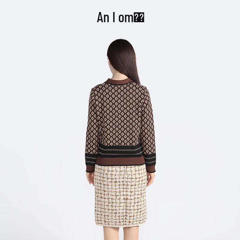 Yanu Women's Color Block Plaid Polo Pullover