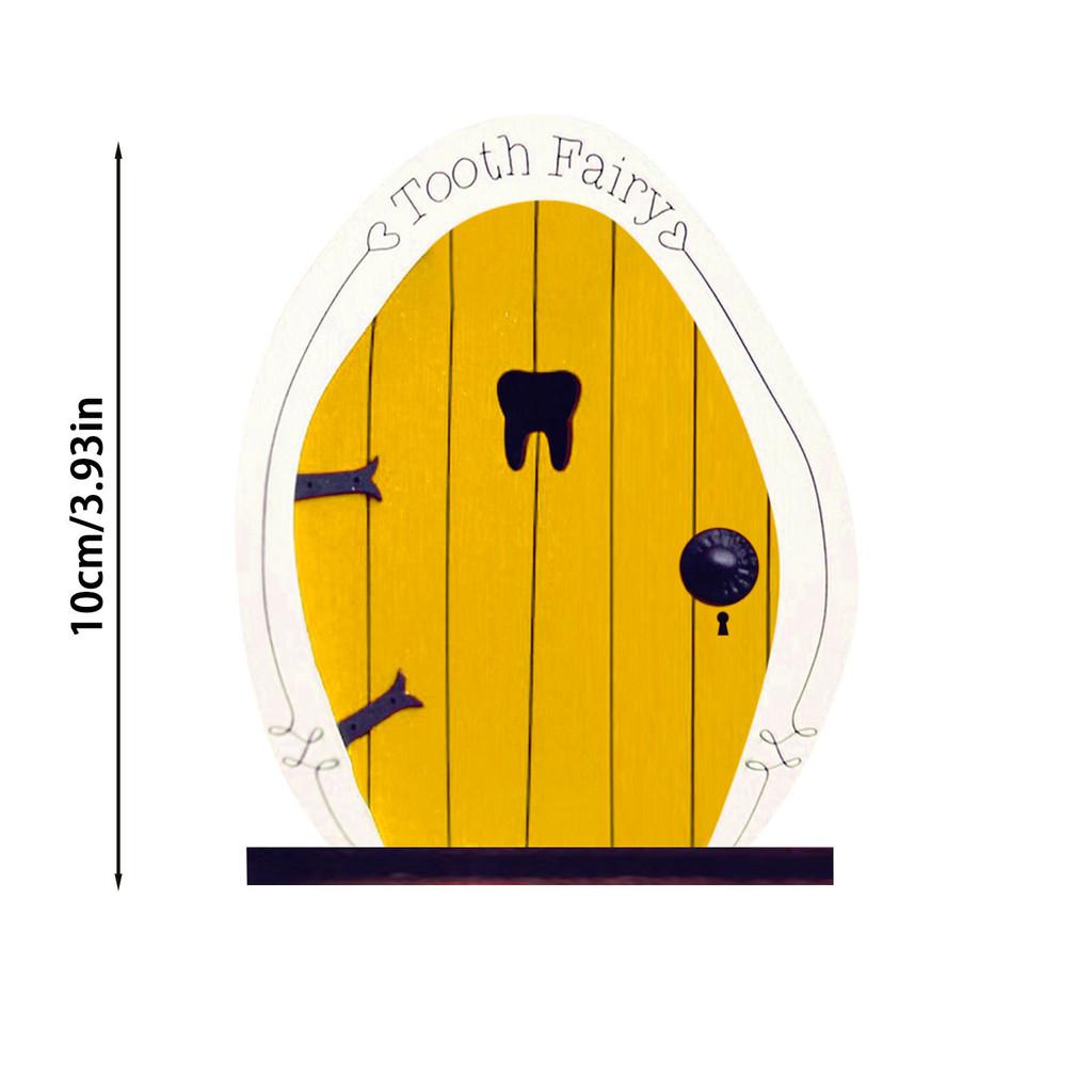 Garden Fairy Door Decoration With Wooden Tree Design For Outdoor Yard Decor