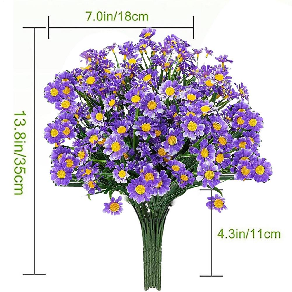 1Bundle 35cm Daisy UV Resistant Artificial Flowers Fake Plastic Plants Artificial Daisies Diy Home Garden Wedding Decoration
