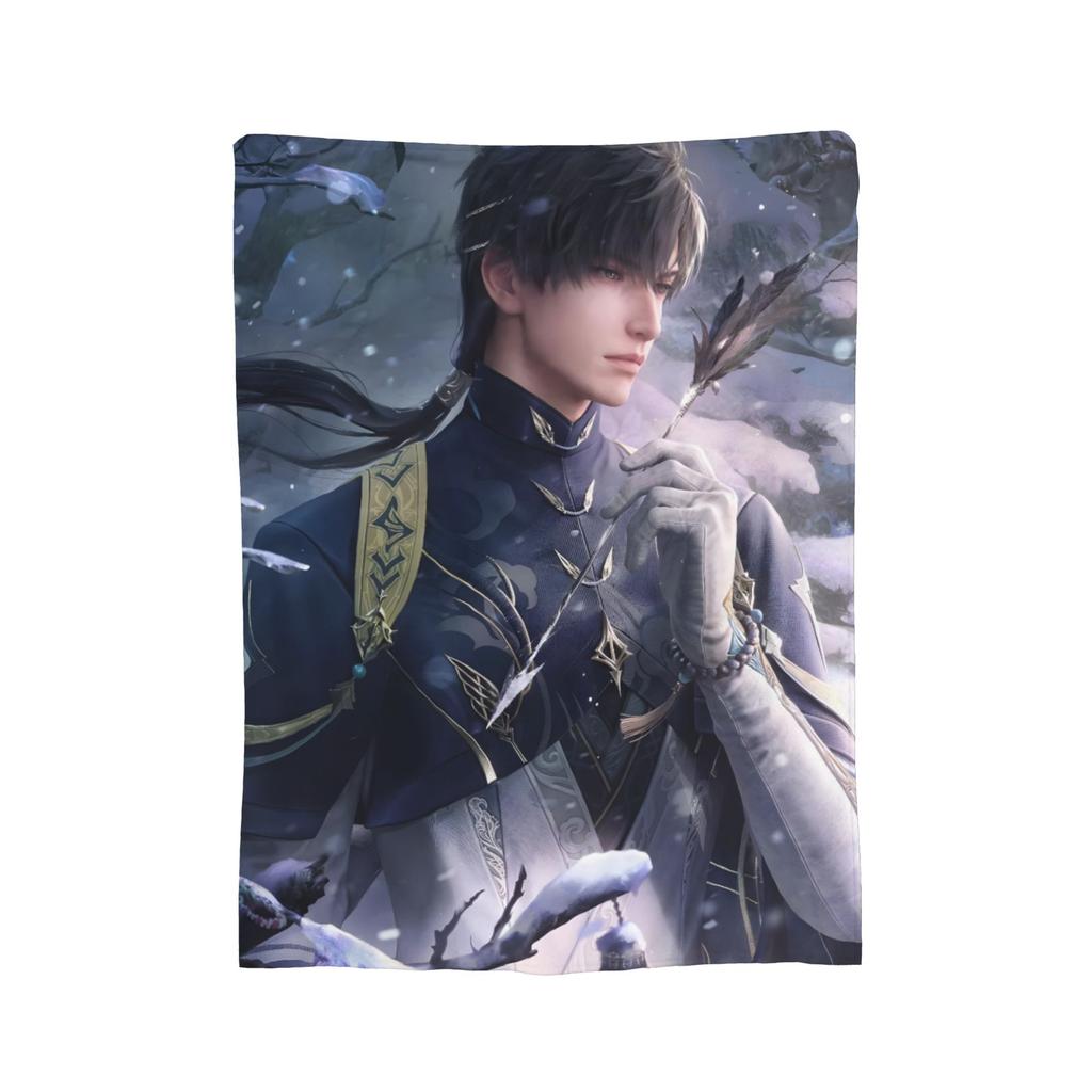 Love And Deepspace Zayne Blankets Flannel Decoration  Multi-function Lightweight Thin Throw Blankets for Sofa Car Bedspreads