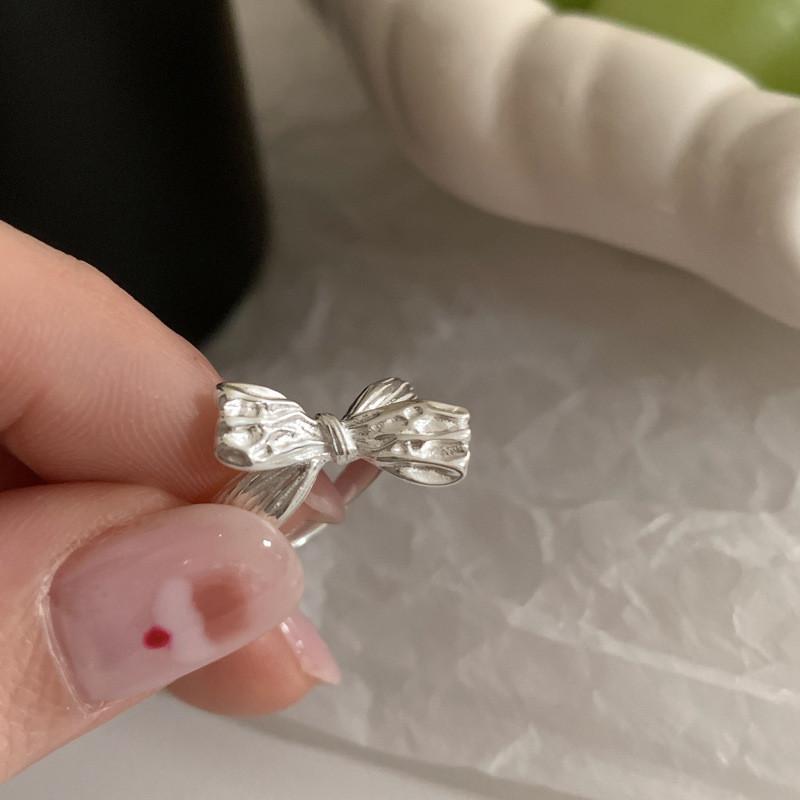 

Дизайнерское отличительное геометрическое регулируемое кольцо для женщин в модном корейском стиле с темой узла и бабочки