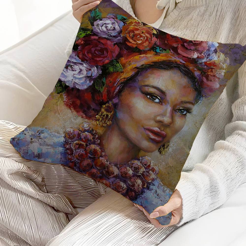 Abstract Figure Painting Pillow Anime Pillow Sofa Bed Head Pillow Cover Cushion Cover 45x45 Cm Fashion