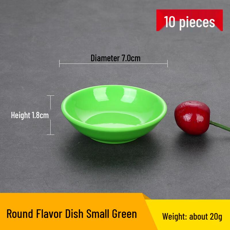 

Wuhe Melamine Round Dipping Dish, Small Green (10-pack)