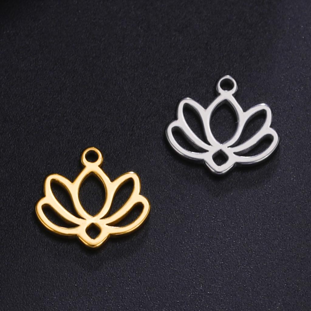 Teamer 5pcs/lot Stainless Steel Charms for Jewelry Making Bear Leaves Stars Pendant Mini Charm Bracelet DIY Accessories Hot Sale