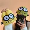 Cute funny fault robot wool hat female autumn and winter versatile personality warm big head circumference knitted hat male