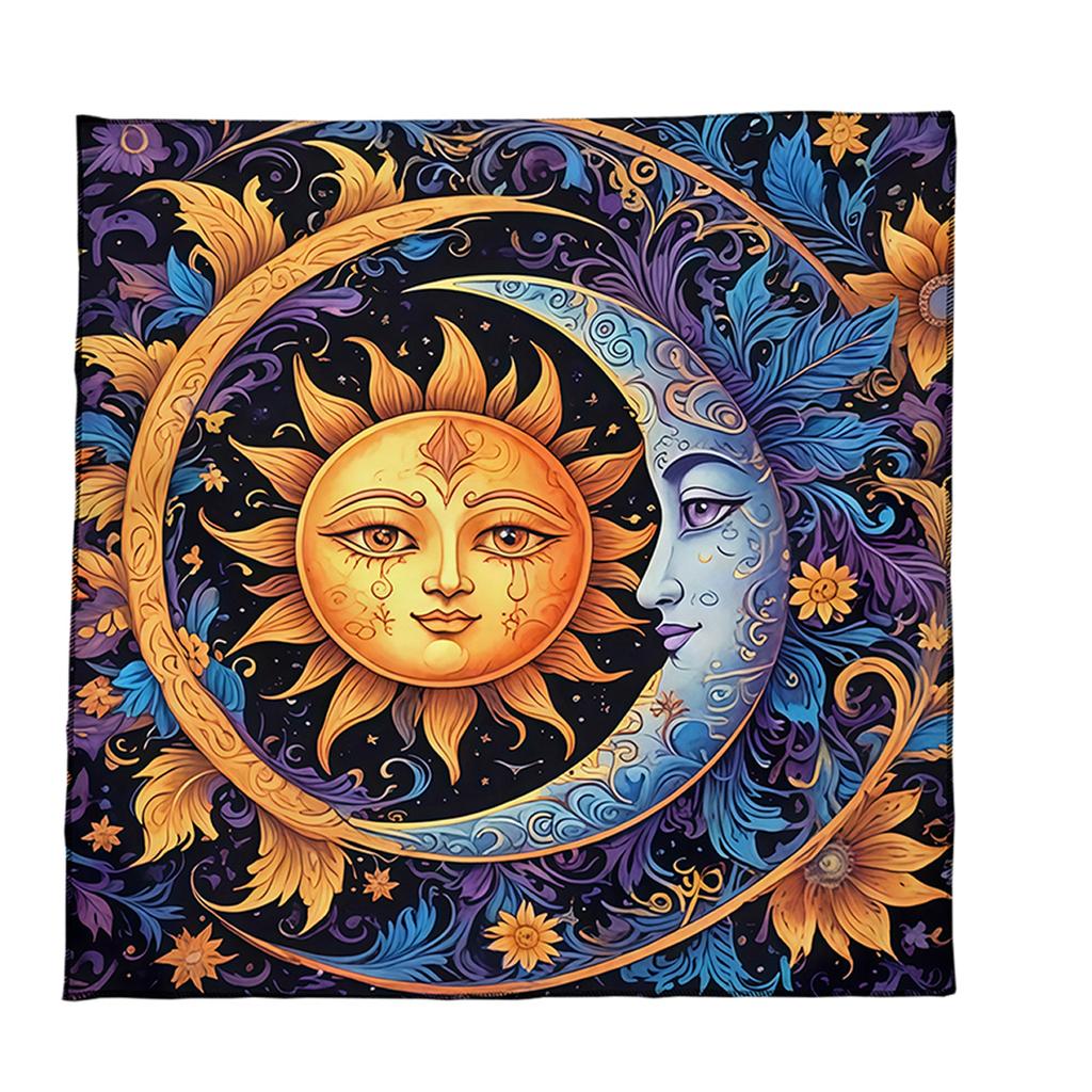 Sun Moon Pattern Astrology Tablecloth Tarots Divinations Tablecloth Altars Cloth Divinations Board Game Accessory