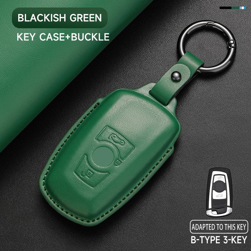 Leather Car Key Cover Case Protection Shell Keychain For Bmw F20 F30 F31 F21 F11 X3 F25 X4 I3 M3 M4 1 3 4 5 Series 320i 530i 550