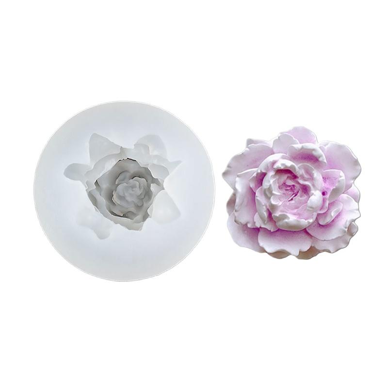 Jasmine Flower Candle Silicone Mould DIY Rose Peony Flower Gypsum Soap Resin Crafts Cement Mold Chocolate Cake Baking Tools