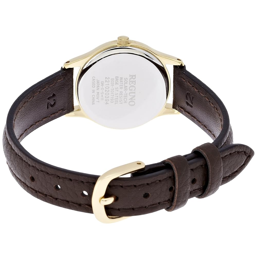 CITIZEN REGUNO RS26-0031C Solar Tech Women's Watch Gold Brown Leather