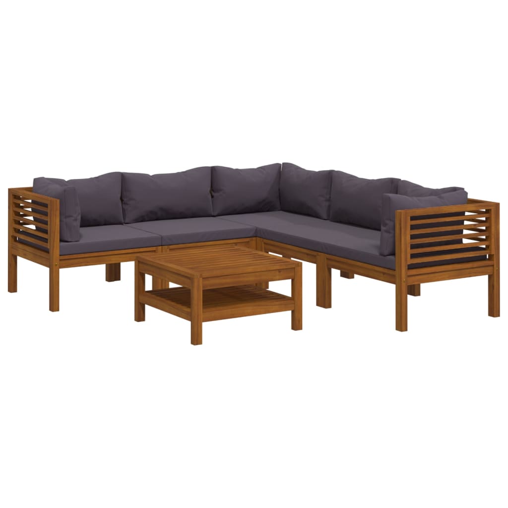 Vidaxl 6-Cz. Zestaw Wypoczynkowy Do Ogrodu, Poduszki, Drewno Akacjowe