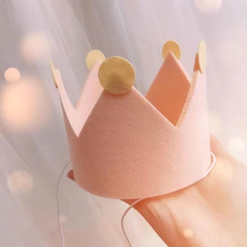 Daisy Felt Crown Hat for Children's First Birthday Party