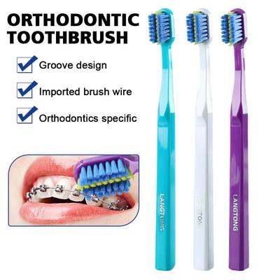 3 Stuks Orthodontische Tandenborstel V-Trim Borstel Interspace Borstel Tanden Voor Ortho Cleaner Mondborstel Of I0R4