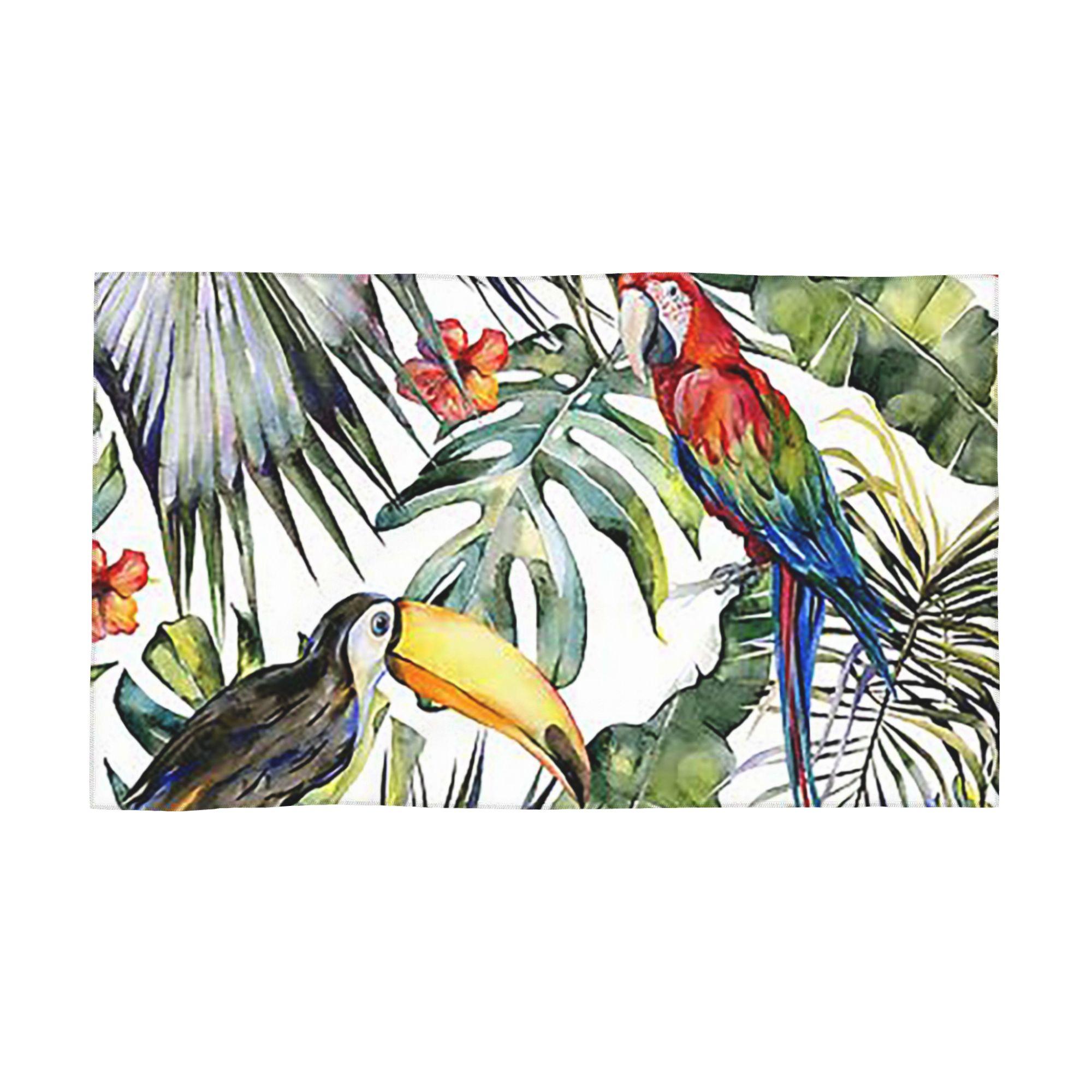 

Tropical Jungle Soft Face Towel Quick Dry Pool Bath Cotton Towels Absorbent W30*H60(CM)
