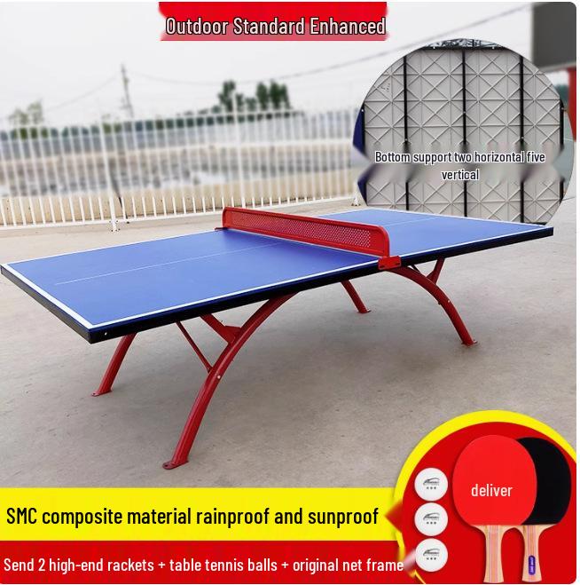 Folding Indoor Standard Size Movable Table Tennis Table with Free Shipping